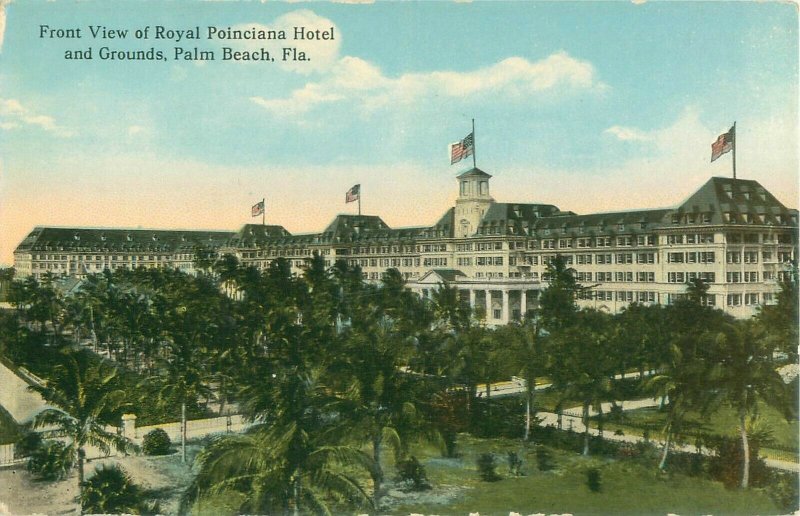 Royal Poinciana Hotel and Grounds Palm Beach Florida Divided Back Postcard