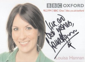 Louisa Hannan BBC Radio Oxford Hand Signed Cast Card Photo