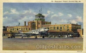 Municipal Airport, Kansas City, MO USA Airport 1950 light crease right top co...