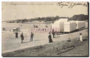 Old Postcard From Around Royan Beach and St Georges cabins