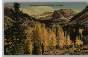 Linen Postcard-Montezuma Mountain-Aspen,Colorado/CO
