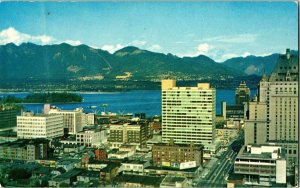 Birds Eye View Vancouver BC British Columbia Electric Building Skyline Postcard 
