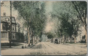 ELIZABETH NJ MORRIS AVE. ANTIQUE POSTCARD