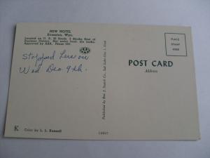 1960's New Motel Evanston Wyoling Wy Postcard y6859