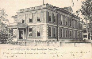 Framingham High School, Framingham Centre, Massachusetts, 1905 Postcard, Used