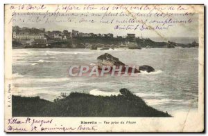 Old Postcard Biarritz Vue Prize Du Phare