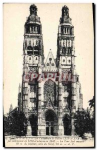 Old Postcard The Cathedral St Gatien Tours