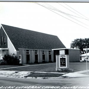 c1950s Grundy Center, IA RPPC American Lutheran Real Photo Chapel Postcard A104