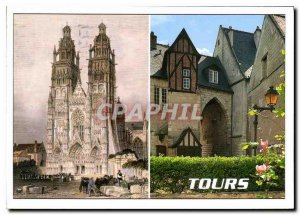 Modern Postcard Tours Indre et Loire