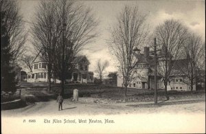 West Newton Massachusetts MA Allen School c1910 Vintage Postcard