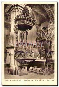 Old Postcard Albertville Chair Of The Church Of Conflans