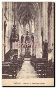 Old Postcard Clermont L & # & # 39Interieur of 39Eglise Saint Samson