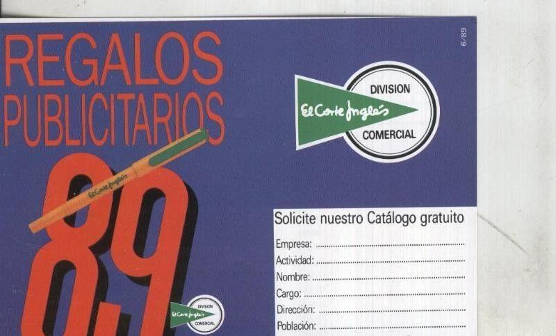 Postal (PostCard): El Corte Ingles, propaganda comercial..