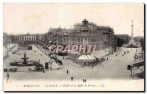 Old Postcard Bordeaux during July 30 and alleys of Tourny