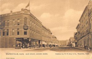 Waterville Maine Main Street Looking North Tuck Postcard AA33947