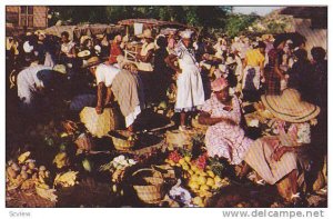 Market Scene , Jamaica , 40-60s