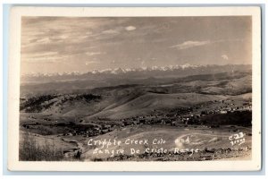 c1920's Sangre De Cristo Range City View Cripple Creek CO RPPC Photo Postcard