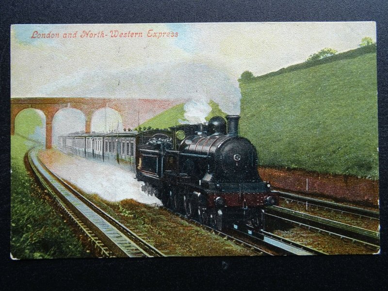 L.& N.W.R. London & North West Railway EXPRESS Steam Locomotive Postcard