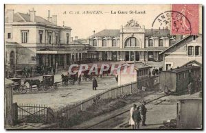 Old Postcard Angers St Laud Train Station