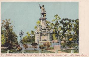 Estadua De Cristobal Colon Paseo Mexico Postcard