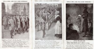 It's A Long Long Way From Tipperary Berlin Camp Fire 3x Military Postcard s