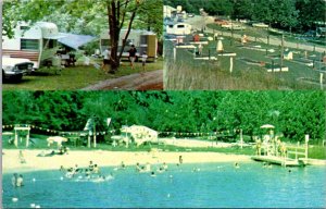 Multi Views Campbellville Park Tent Trailers RV Buchanan VA Vintage Postcard X46