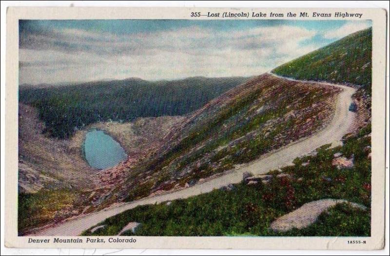 CO - Denver Mt Parks, Lost (Lincoln) Lake from Mt Evans Highway