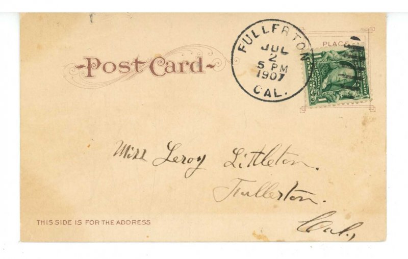 CA - Mount Lowe. Circular Bridge & Railcar  (crease & tear)