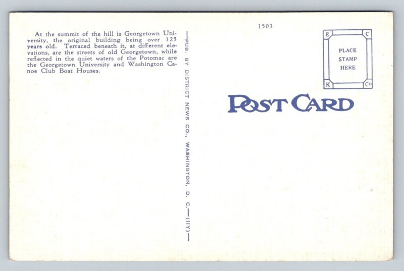 Georgetown University  Washington DC    Postcard