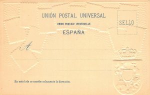 Spain Stamps on Early Embossed Postcard, Unused, Published by Ottmar Zieher