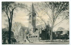 First Baptist Church Springfield Massachusetts 1909 postcard