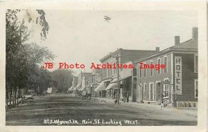 IL, Wyanet, Illinois, RPPC, Main Street, Looking West, Business Section, Photo