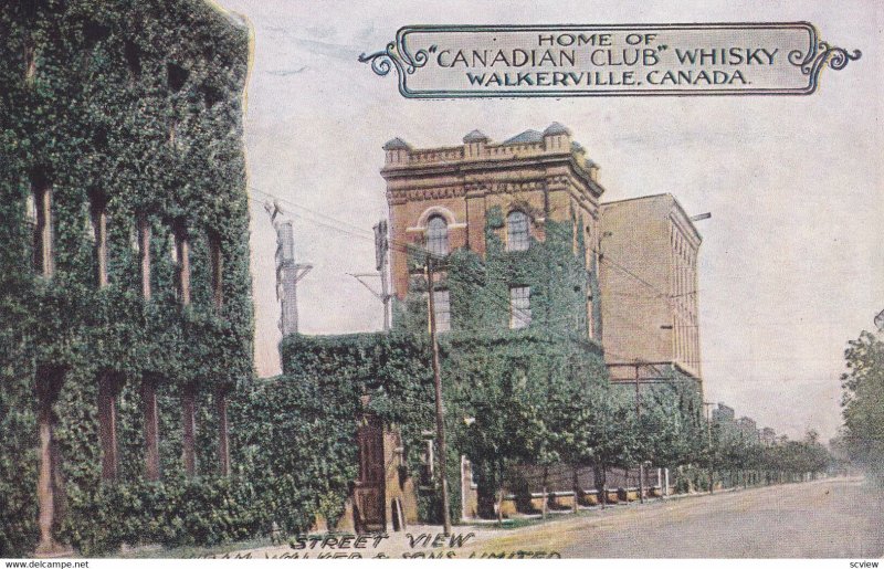 WALKERVILLE, Ontario, Canada, 1900-1910s; Home Of Canadian Club Whisky, Str...