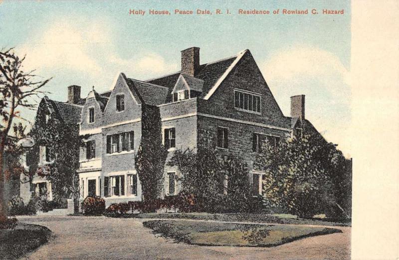 Peace Dale Rhode Island Holly House Hazard Residence Antique Postcard K12315