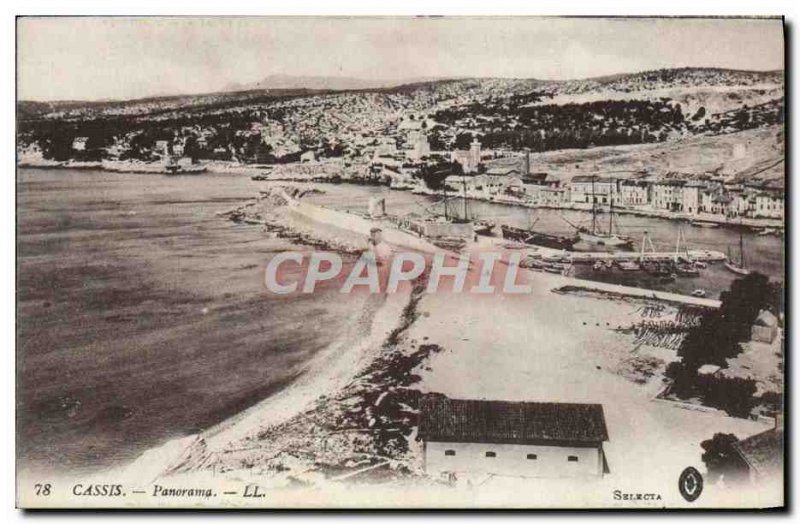 Old Postcard Cassis Panorama