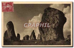 Old Postcard Carnac alignments Menec Ker