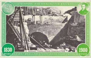 Construction Of Redhill Tunnel Liverpool Manchester Railway Postcard