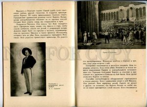 207464 RUSSIA CARMEN Bizet OPERA Old brochure w/ Illustrations