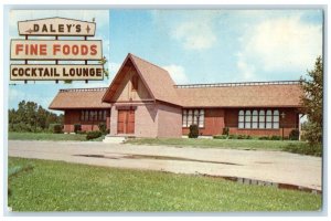 c1960 Daley's Fine Foods Cocktails Lounge St. Johns Michigan MI Vintage Postcard