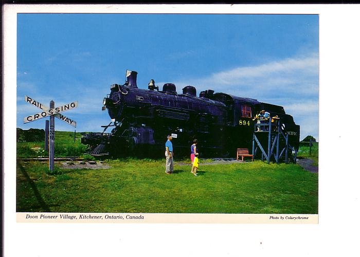 Railway Crossing, Steam Locomotive, Pioneer Village, Kitchener, Ontario