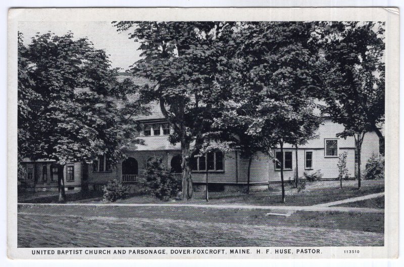 Dover-Foxcroft, Maine, United Baptist Church And Parsonage