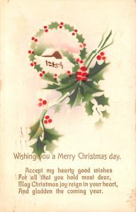 Christmas  light postal marking on front