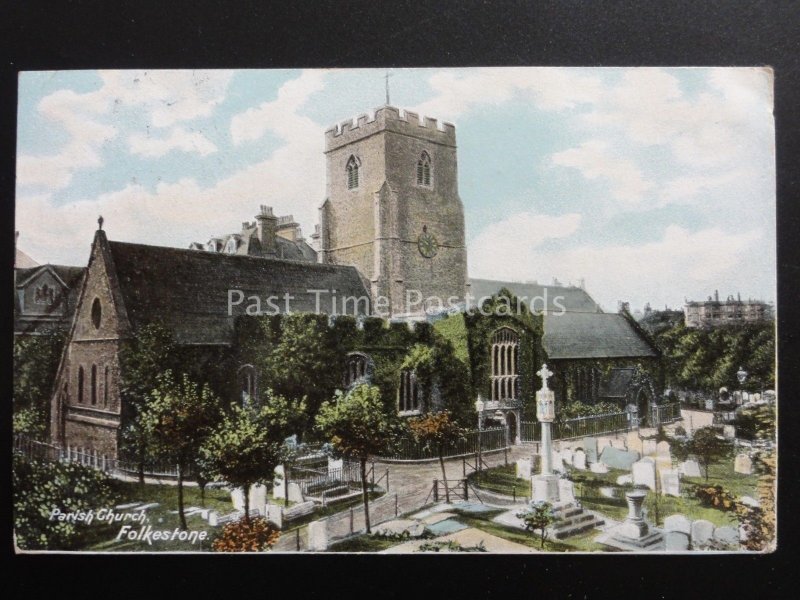 Kent FOLKESTONE Collection of 3 Old Postcard c1904