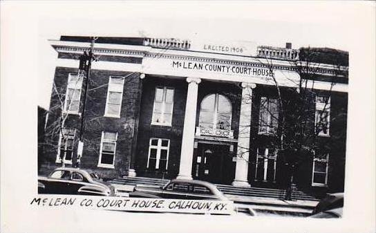 Kentucky Calhoun McLean County Court House Real Photo RPPC