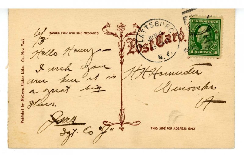 NY - Plattsburgh. 3rd Battalion Quarters, 5th Infantry