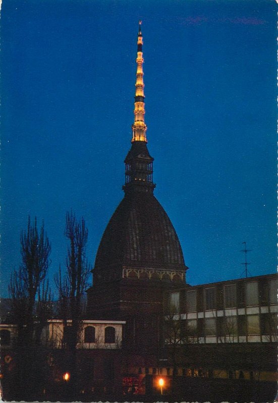 Postcard Italy The  Mole  of Turin and the night