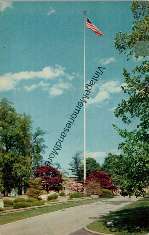 Main Flagpole US Merchant Marine Academy Kings Point NY Postcard PC255