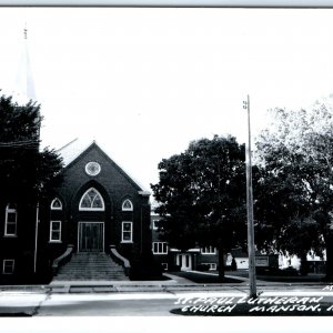 c1950s Manson, IA RPPC St Paul Lutheran Church Real Photo Postcard Vtg Bldg A105