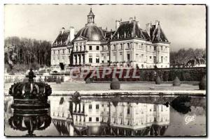 About Modern Postcard Melun Vaux Le Vicomte castle Reflection in the pool