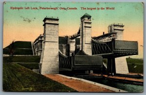 Postcard Peterborough ONT c1910s Hydraulic Lift Lock Largest In The World